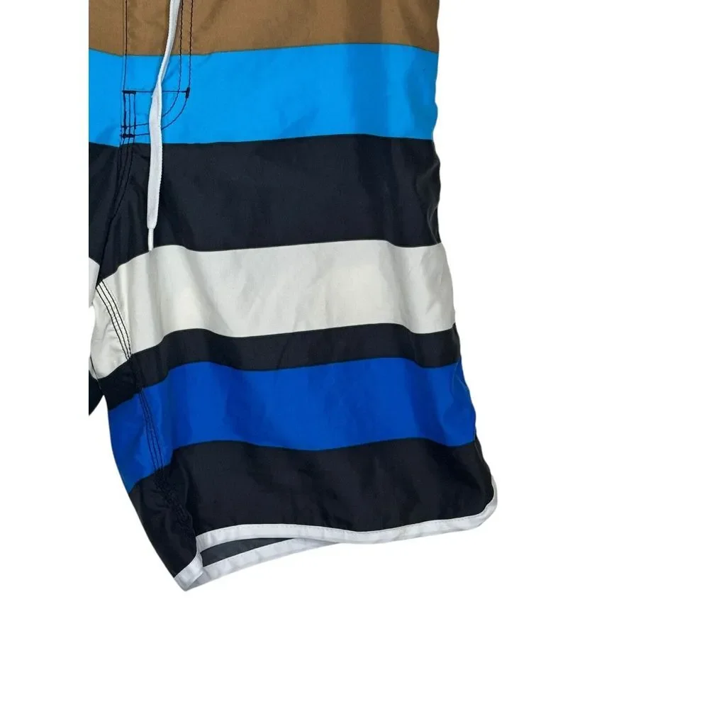 American Eagle Outfitters Men's Board Shorts Swim Trunks Drawstring Stripe Sz.30